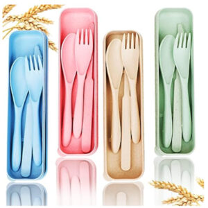 Reusable Travel Utensils Set with Case, 4 Sets