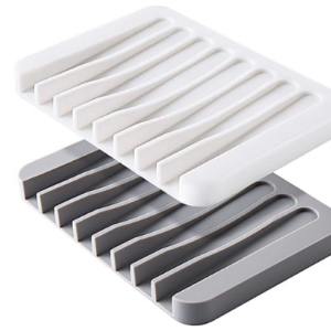 Silicone, Self-Draining Soap Dishes