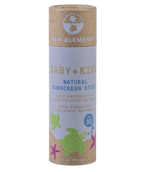 Sunscreen stick in cardboard packaging