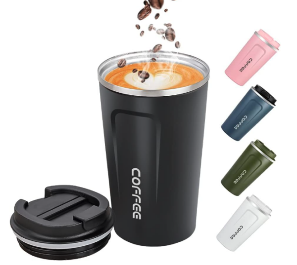 Stainless Steel Double Wall Reusable Eco-friendly Travel Thermos Coffee Cup