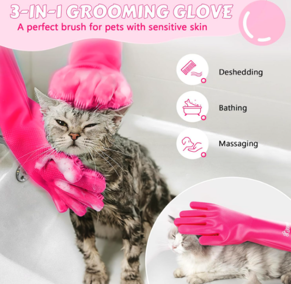 Pecute Pet Grooming Gloves