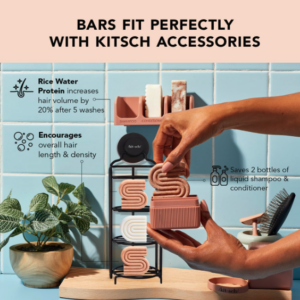 Kitsch Rice Bar Shampoo and Conditioner Bar for Hair Growth - Image 3