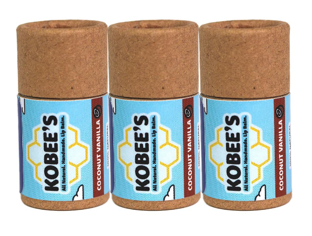 Kobeesco Fruit Flavors 4 pack, Plastic-Free, Lip Balm, Lip Moisturizer, Lip Cure, Lip Balm - Image 3